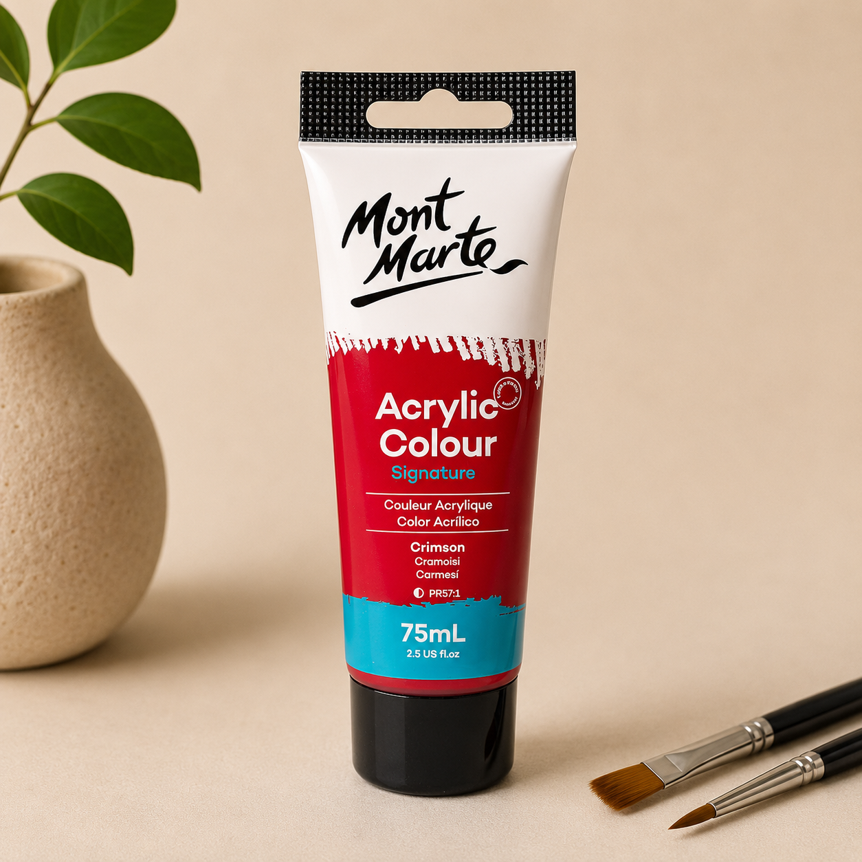 MONT MARTE acrylic colour magenta 75ML paint tube for canvas painting and art projects