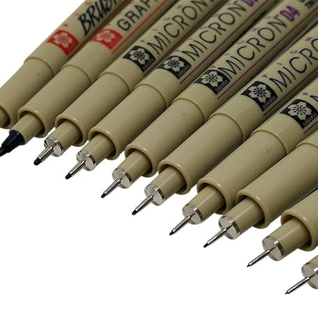 Sakura Pigma Micron black pen set – 10 assorted nibs