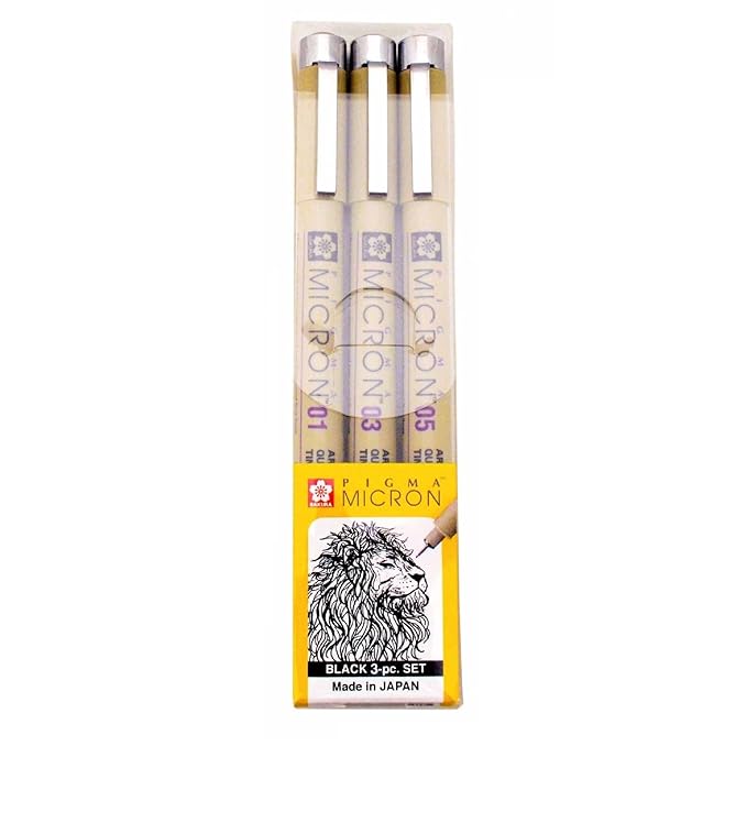 PIGMA MICRON BLACK PEN SET OF-3