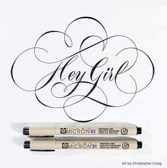 Pigma Micron 01 03 05 pen pack – waterproof drawing pens