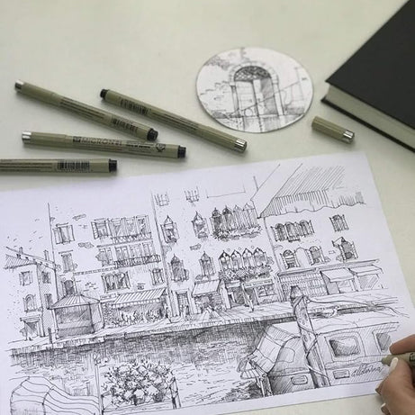 PIGMA MICRON BLACK PEN SET OF-6