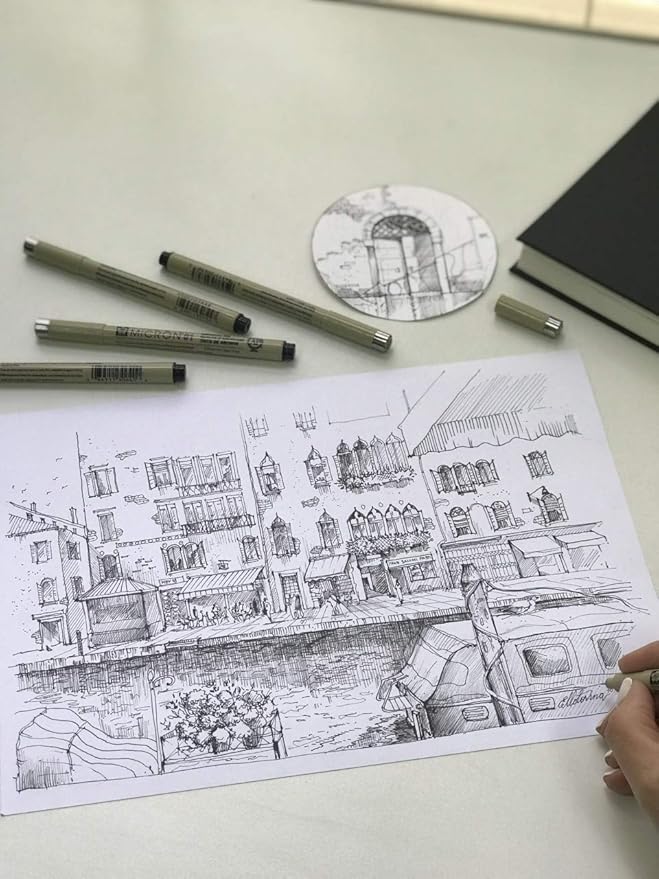 PIGMA MICRON BLACK PEN SET OF-6