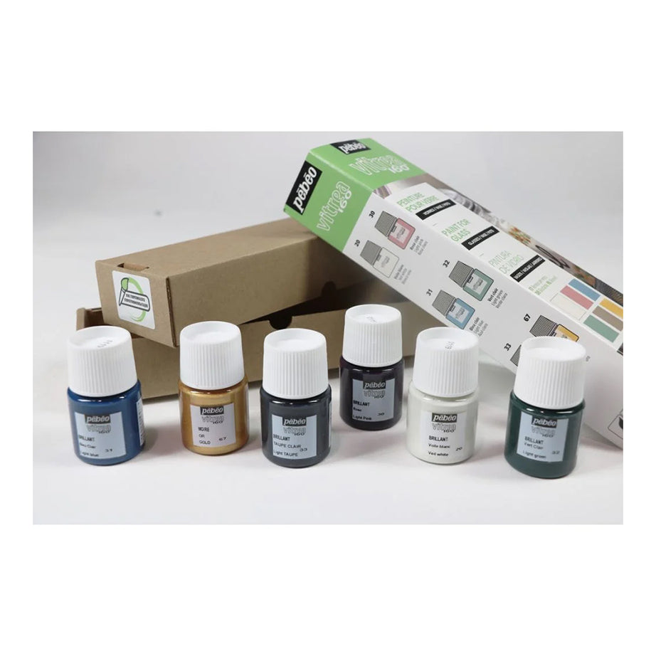 PEBEO VITREA 160 GLOSSY GLASS PAINT - PASTEL