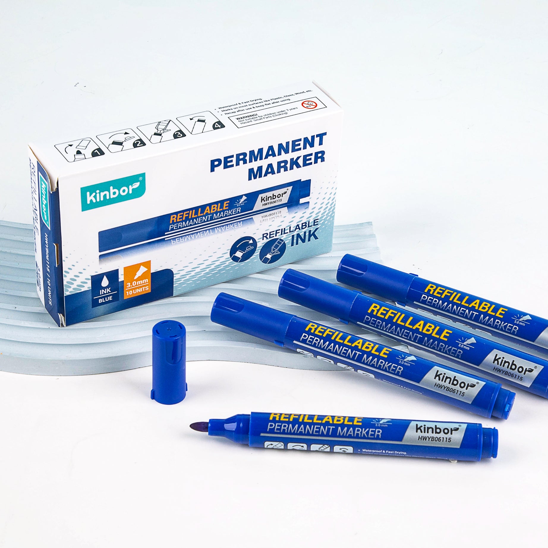 Kinbor Refillable Permanent Marker – HWYB06115 | Durable & Long-Lasting Ink