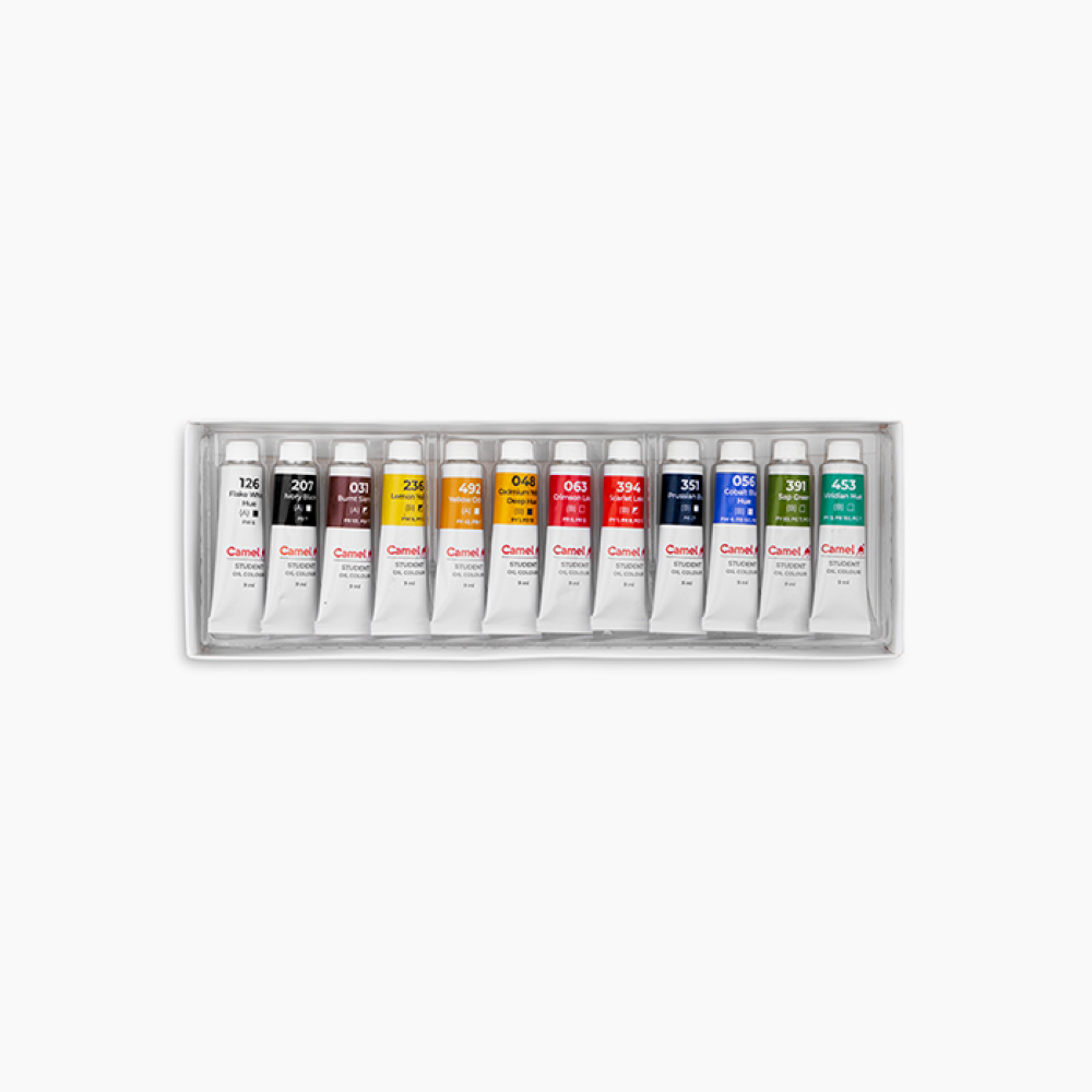 Camel Student Oil Colours - 12 Shades in 9 ml