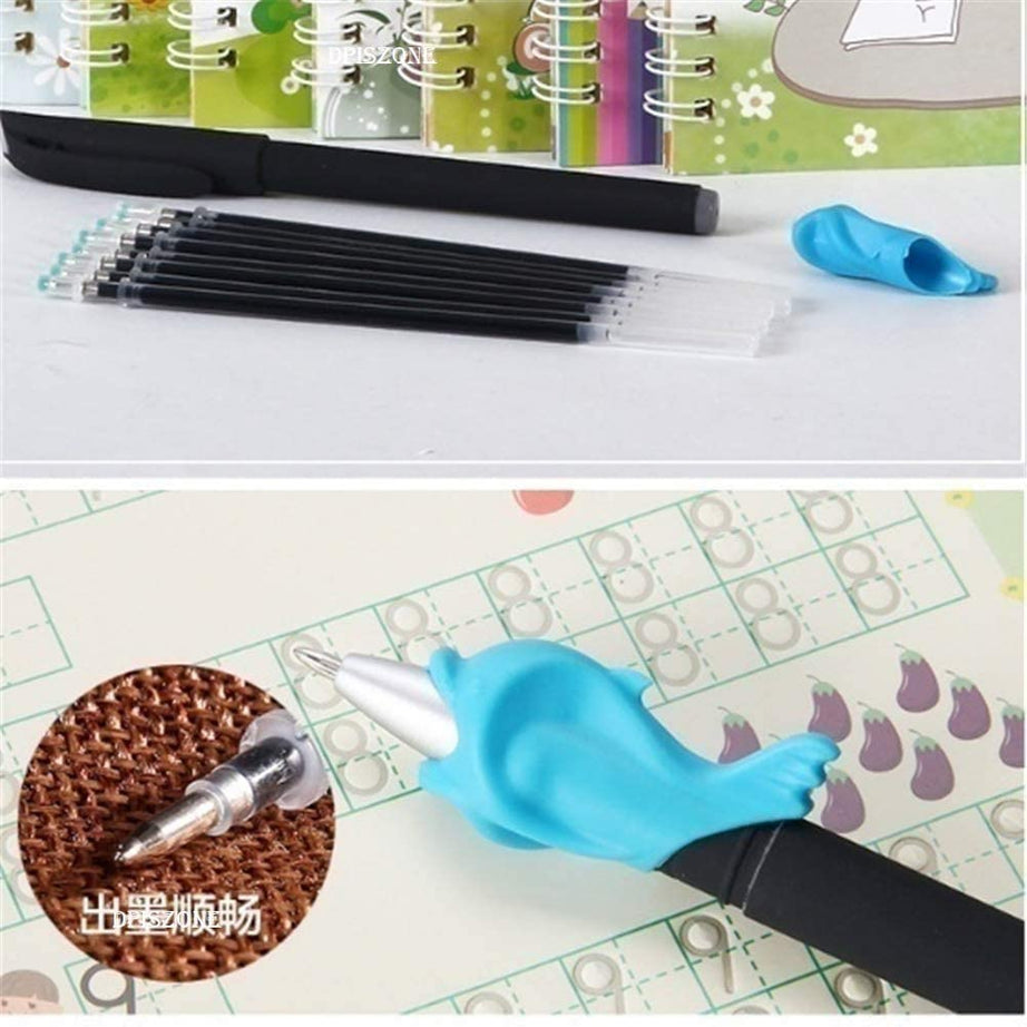 Sank Magic Practice Copybook, (4 Book & 10 REFILL) Number Tracing Book for Preschoolers with Pen, Calligraphy Copybook Set Practical Reusable Writing Tool