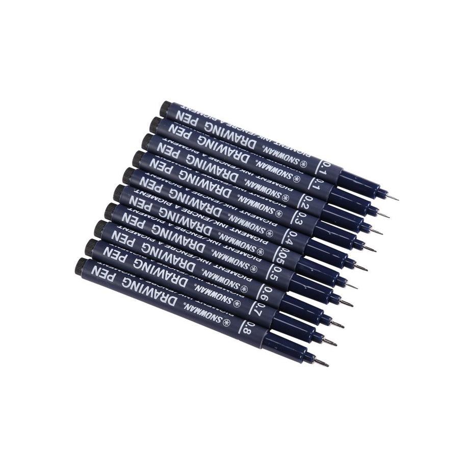 Snowman Drawing,Fine Liner Pen Set of 10
