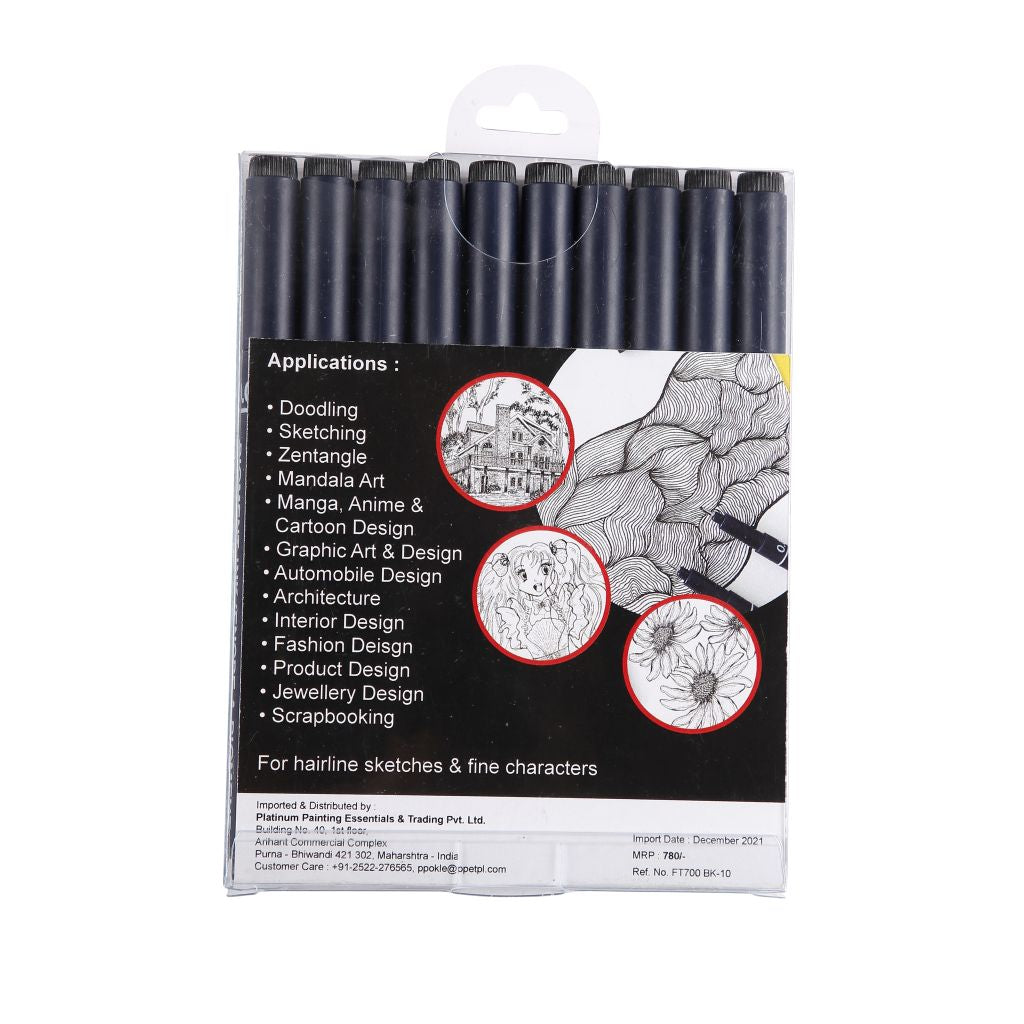 Snowman Drawing,Fine Liner Pen Set of 10