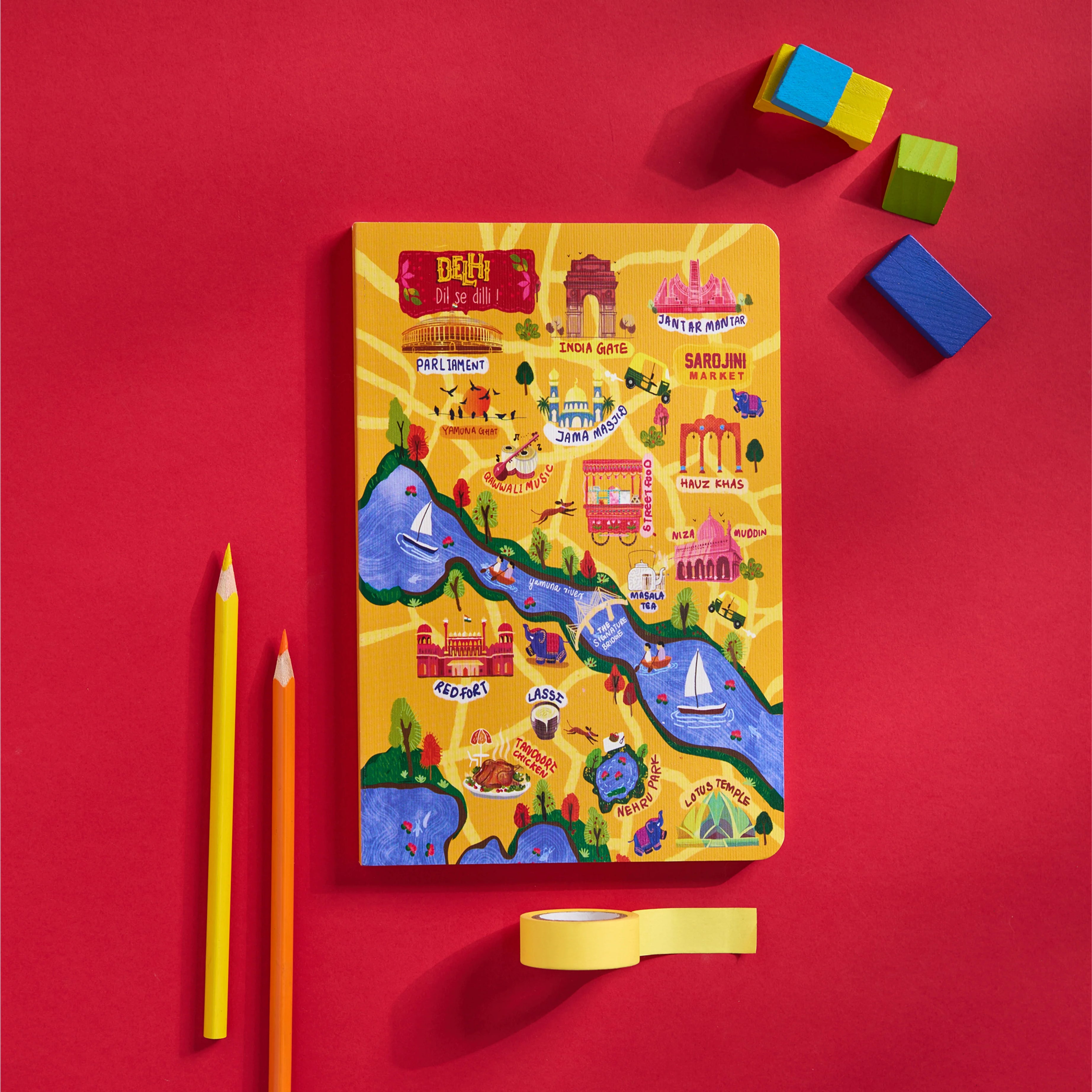 DELHI DIL SE DILLI -Ruled Notebook(90 GSM/160 Pages/ A5 Notebook)