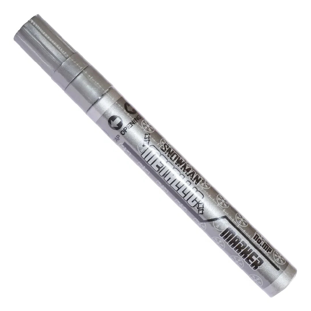 Snowman Metalic Marker Silver 